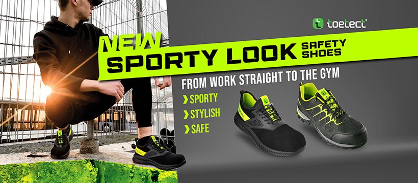 Safety shoes sporty on sale look