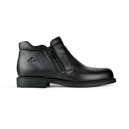 Black Hammer Men Formal Mid Cut with Double Zip Shoes BH3704-YM - BLACK SAFE OUTLET