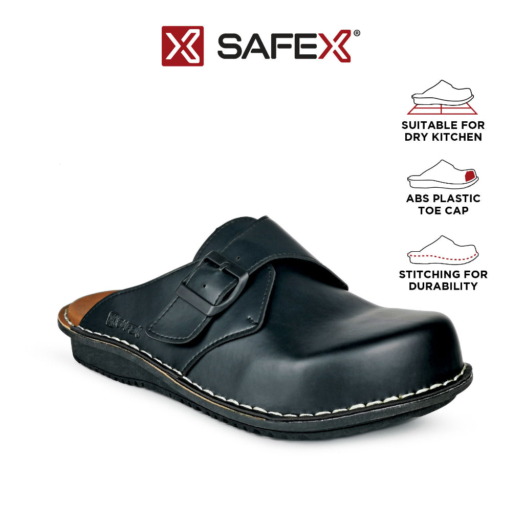 Safex Chef Clogs with Composite Toe Cap SFC2812 HT BLACK SAFE OUTLET